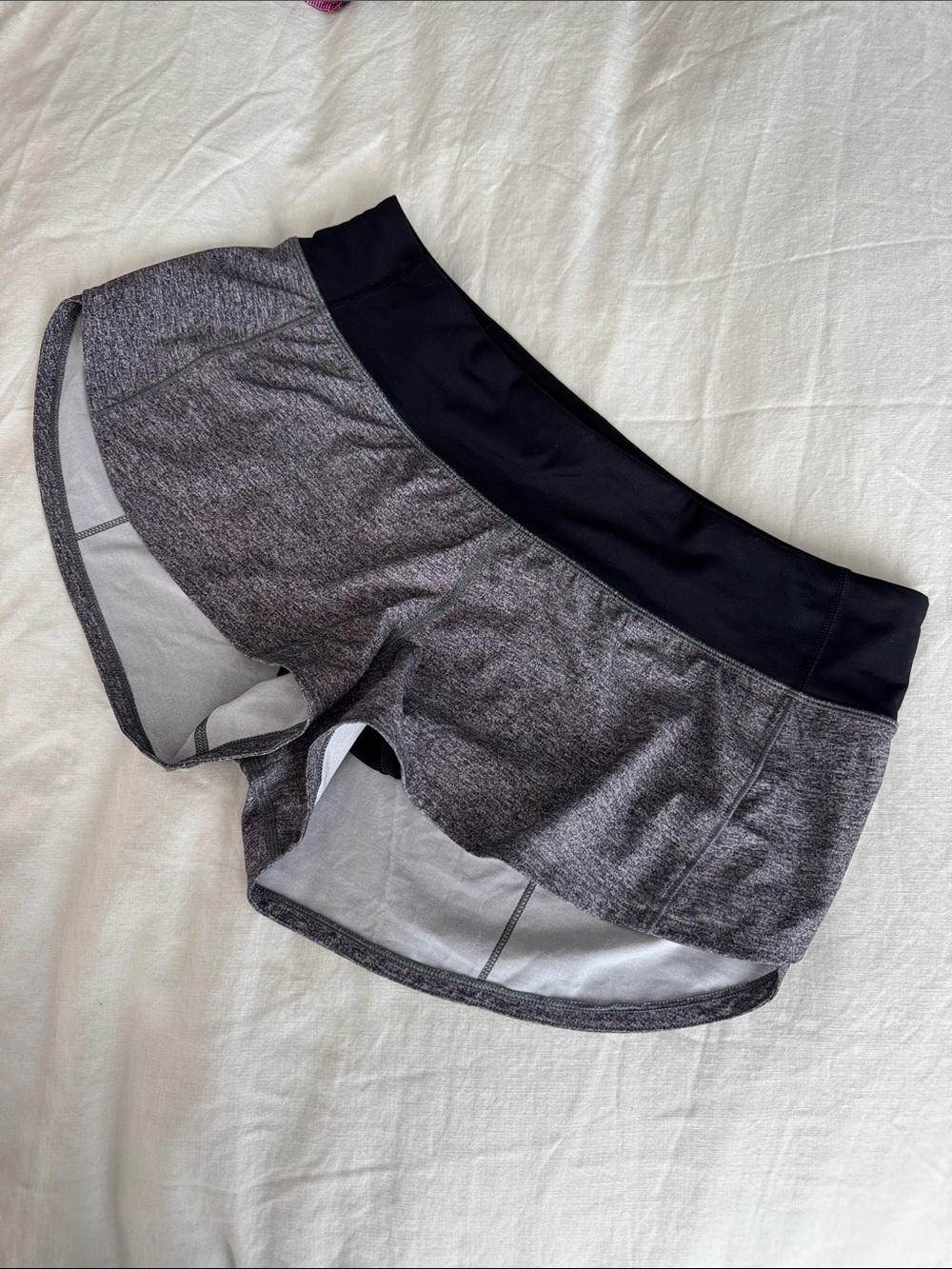 lululemon athletica Black & Gray Run Shorts fast and free